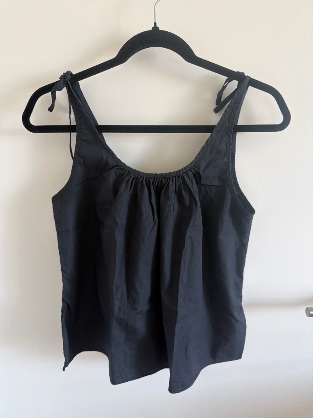 Zara Navy Poplin Top Size S